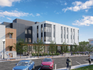 Rendering of courthouse expansion, northwest view