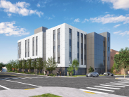 Rendering of courthouse expansion, southeast view
