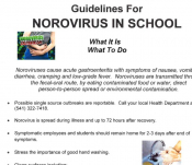 Norovirus in Schools Norovirus in schools
