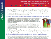 Cleaning and disinfecting schools to help slow the spread of flu Cleaning and disinfecting schools to help slow the spread of flu