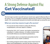Fact Sheet: A Strong Defense Against Flu - Get Vaccinated!