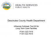 Deschutes County Influenza Outbreak Toolkit for Long Term Care Facilities