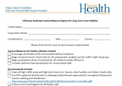 Influenza Outbreak Control Measures Report for Long Term Care Facilities