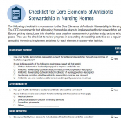 Core elements of antibiotic stewardship for nursing homes