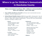 Where to go for children's immunizations in Deschutes County