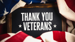 Sign thanking veterans