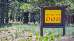 Fire restrictions sign