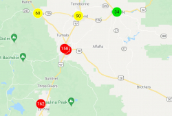 Air Quality Map from 8 a.m.