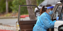 Drive-thru COVID-19 vaccination clinic