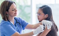 Child getting a vaccination