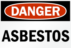 Asbestos sign image