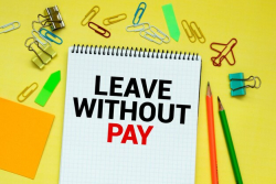 Notepad with words Leave Without Pay