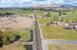 Roadway construction progress on NE 17th Street in Redmond