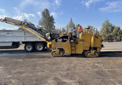 pavement repair work on Alfalfa Market Rd.