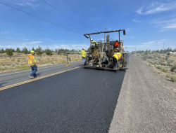 asphalt pavement construction on Hamby Rd.