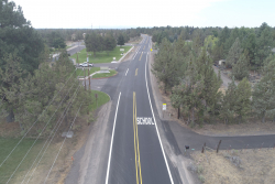 photo shows completed roadway improvements on Hamby Road