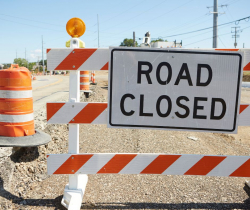 Generic road closed sign