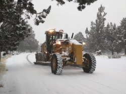 archived photo of snow plowing operations on Hamby Road