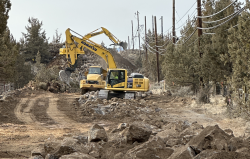 excavation work occurring on Hunnell Rd. 