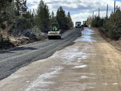 This week’s photo shows aggregate base construction on Hunnell Road.