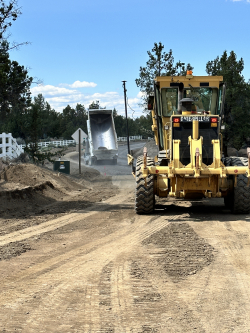 This week’s photo shows aggregate base placement occurring on Hunnell Rd. 
