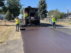 slurry seal work occurring in the Redmond area