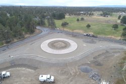 construction progress at the Deschutes Market Rd/Hamehook Rd intersection