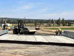 This week’s photo shows bridge approach work occurring on Hunnell Rd. 