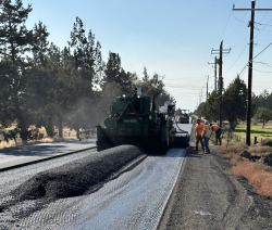 asphalt paving work occurring on Butler Market Rd.