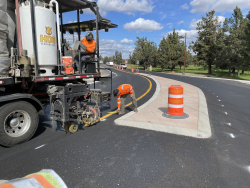 pavement markings at the Deschutes Market Rd/Hamehook Rd intersection