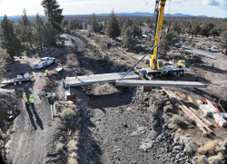 This week’s photo shows bridge construction occurring on Gribbling Rd.