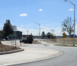 Lanscaping work at Powell Butte Hwy and Butler Market Rd