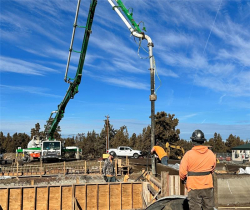Crews place concrete at Hamehook Rd Bridge_Jan 2025