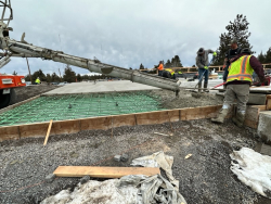 Concrete pour on the Hamehook Rd Bridge project_March 28, 2025