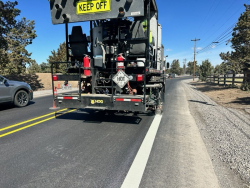 Roadway striping on Hamehook Rd 042425