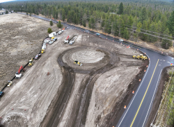 Roundabout being constructed at S Century Drive and Huntington Road, Nov. 2025
