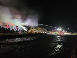 Knott Landfill fire in compost area