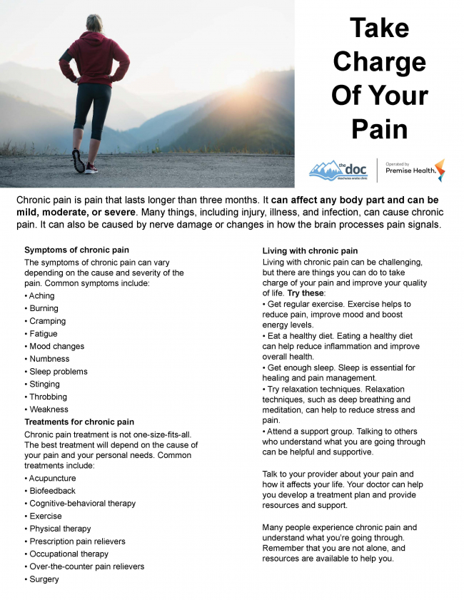 Take charge of your chronic pain