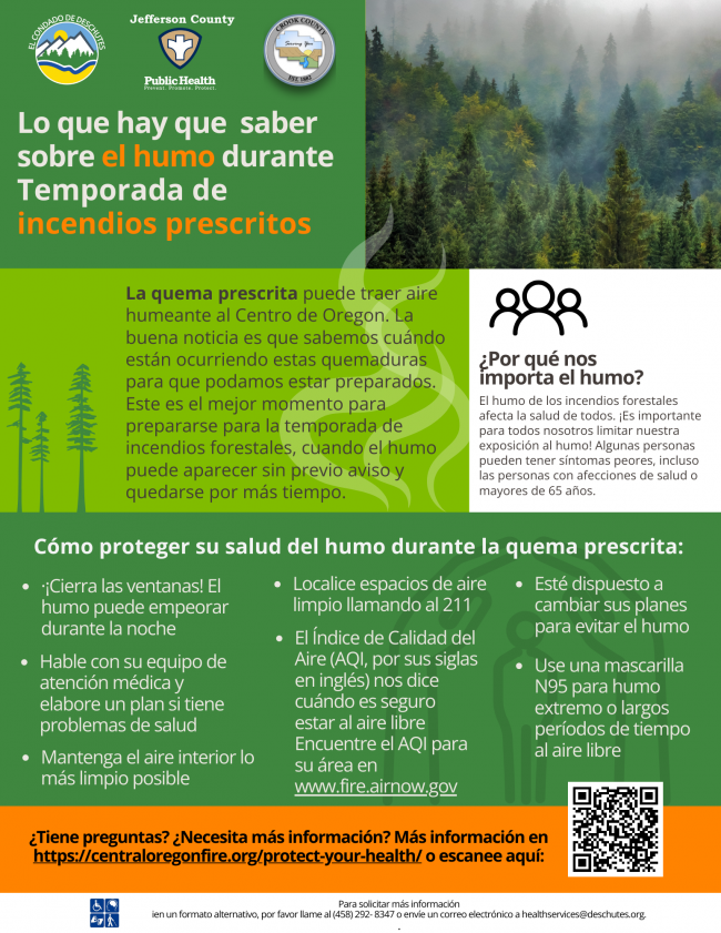 Smoke and Health RX Burn 1 pager (Spanish)
