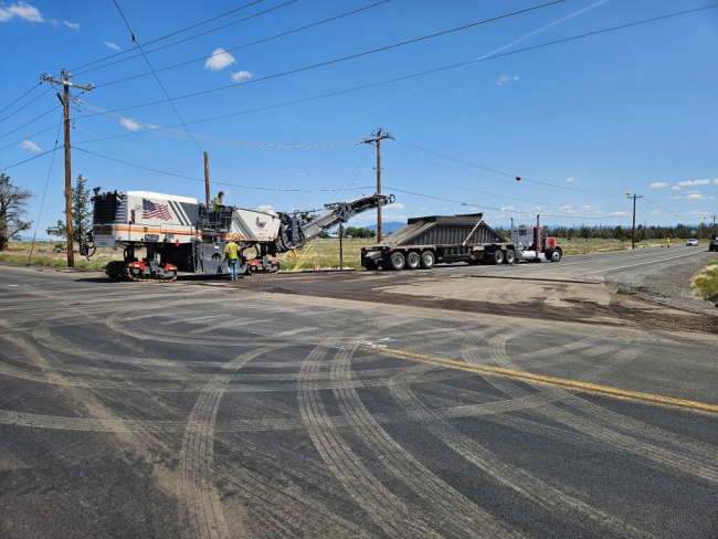 Pavement removal on Powell Butte Hwy_060625