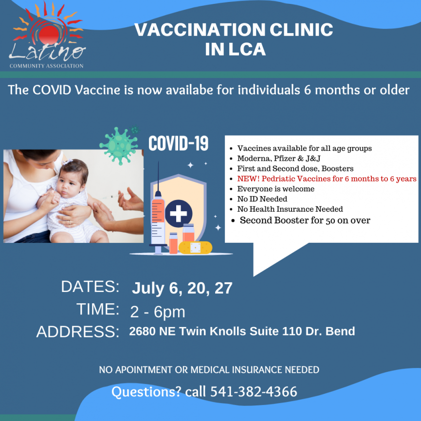 LCA Bend Vaccination Clinic Deschutes County Oregon
