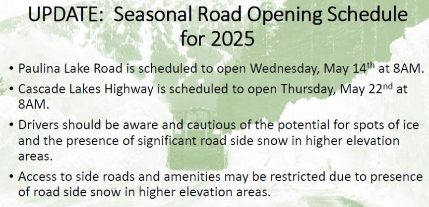 2025 Seasonal Road Update Image