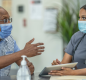 doctor and patient wearing mask