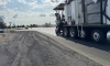 Roadway striping on Powell Butte Highway, June 2025