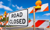 Road closure sign